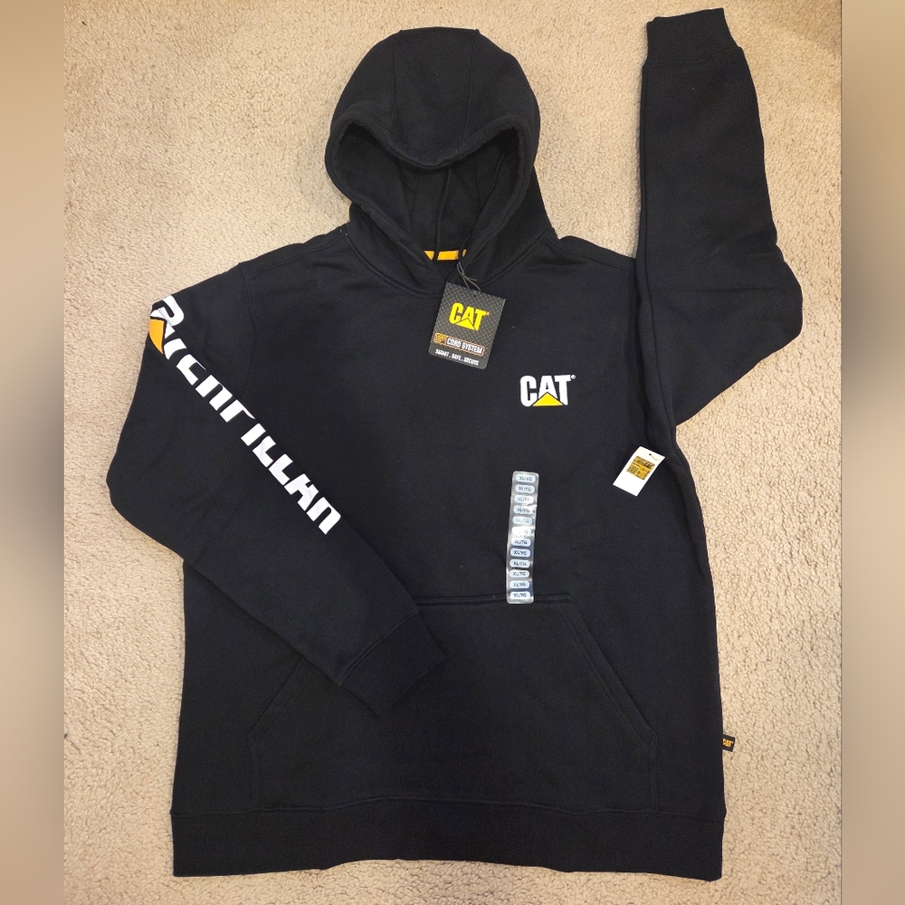 Caterpillar Men's Trademark Banner Hoodie Black Size XL